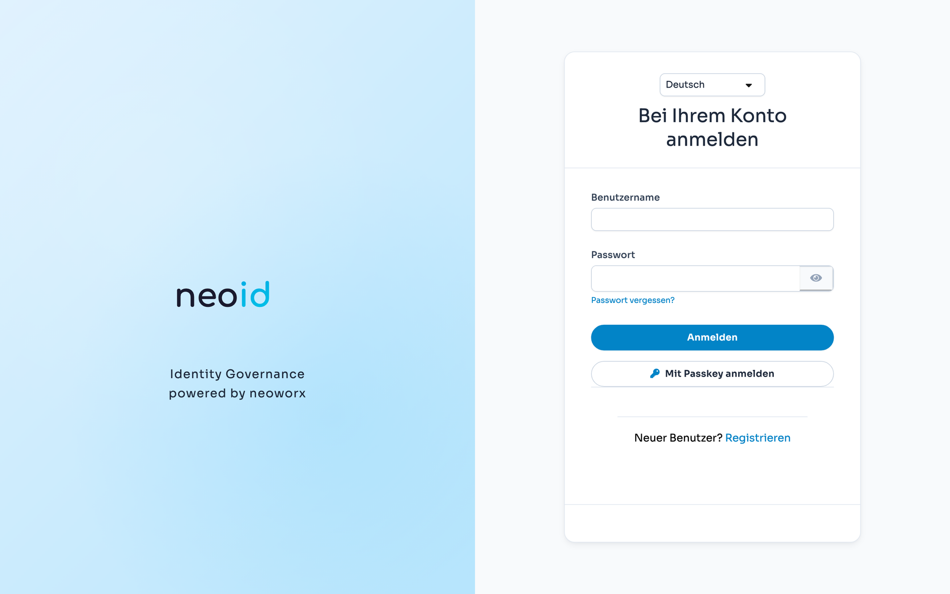 Passwortlose Anmeldung an neoid mit Passkey